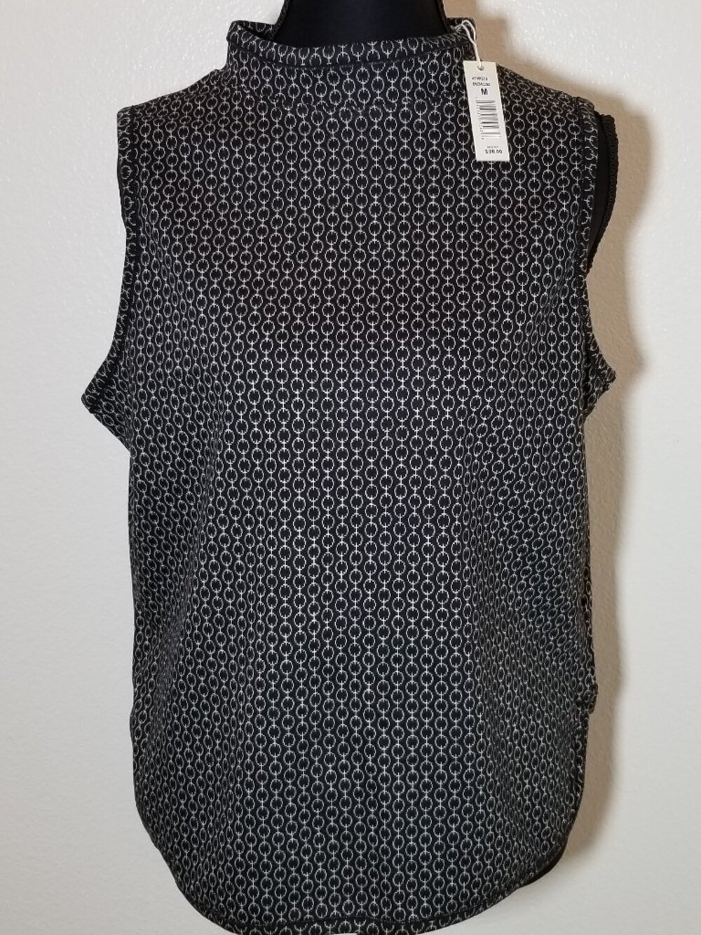 Max‎ Studio London Womens Medium Sleeveless Top Business Party Retro Preppy NWT